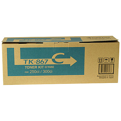Kyocera (TK-867C) Cyan Toner Cartridge (12,000 Yield) (1T02JZCUS0)