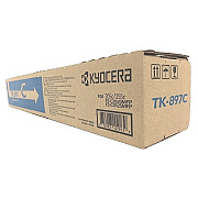 Kyocera (TK-897C) Cyan Toner Cartridge (6,000 Yield) (Includes Waste Toner Container) (1T02K0CUS0)