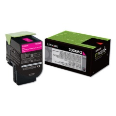 Lexmark (700XMG) Extra High Yield Magenta Return Program Toner Cartridge for US Government (4,000 Yield) (TAA Compliant Version of 70C1XM0) (70C0XMG)