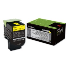Lexmark (700XYG) Extra High Yield Yellow Return Program Toner Cartridge for US Government (4,000 Yield) (TAA Compliant Version of 70C1XY0) (70C0XYG)