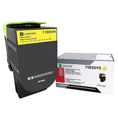 Lexmark Yellow Non-Return Program Toner Cartridge (2,300 Yield) (71B0040)