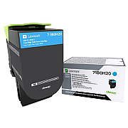 Lexmark Cyan High Yield Non-Return Program Toner Cartridge (3,500 Yield) (71B0H20)
