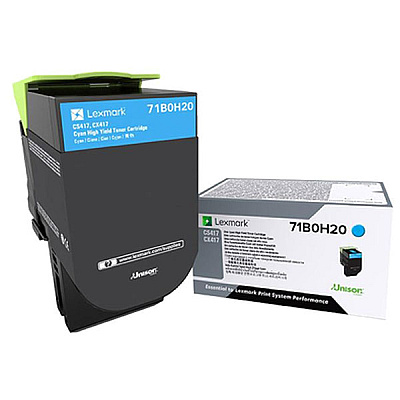 Lexmark Cyan High Yield Non-Return Program Toner Cartridge (3,500 Yield) (71B0H20)