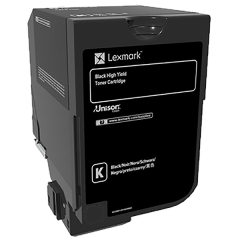 Lexmark High Yield Black Toner Cartridge (20,000 Yield) (74C0H10)