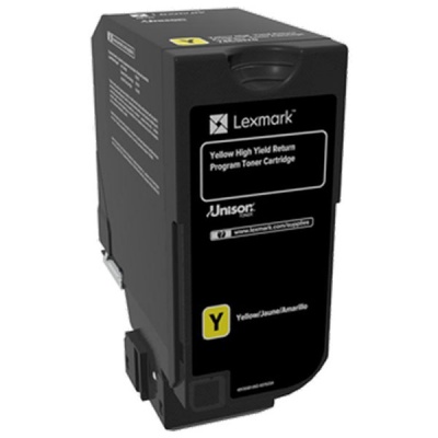 Lexmark High Yield Yellow Return Program Toner Cartridge for US Government (12,000 Yield) (TAA Compliant Version of 74C1HY0) (74C0HYG)