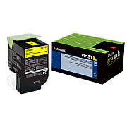 Lexmark Standard Yield Yellow Return Program Toner Cartridge for US Government (2,000 Yield) (TAA Compliant Version of 80C1SY0) (80C0SYG)