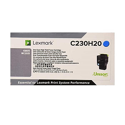 Lexmark High Yield Cyan Non-Return Program Toner Cartridge (2,300 Yield) (C230H20)