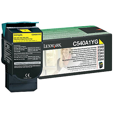 Lexmark Yellow Return Program Toner Cartridge for US Government (1,000 Yield) (TAA Compliant Version of C540A1YG) (C540A4YG)