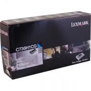 Lexmark High Yield Cyan Return Program Toner Cartridge (10,000 Yield) (C736H1CG)