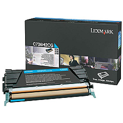 Lexmark High Yield Cyan Non-Return Program Toner Cartridge (10,000 Yield) (C736H2CG)