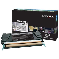 Lexmark High Yield Black Return Program Toner Cartridge (12,000 Yield) (C746H1KG)