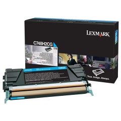 Lexmark High Yield Cyan Toner Cartridge (10,000 Yield) (For Use in Model C748 Only) (C748H2CG)