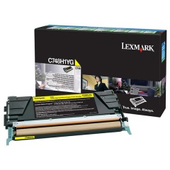 Lexmark High Yield Yellow Return Program Toner Cartridge for US Government (10,000 Yield) (For Use in Model C748 Only) (TAA Compliant Version of C748H1YG) (C748H4YG)