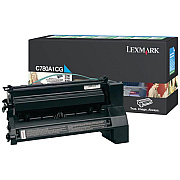 Lexmark Cyan Return Program Toner Cartridge (6,000 Yield) (C780A1CG)