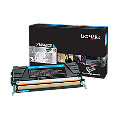 Lexmark Cyan Non-Return Program Toner Cartridge (7,000 Yield) (For Use in Model X746/X748) (X746A2CG)