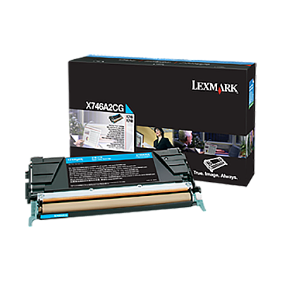 Lexmark Cyan Non-Return Program Toner Cartridge (7,000 Yield) (For Use in Model X746/X748) (X746A2CG)