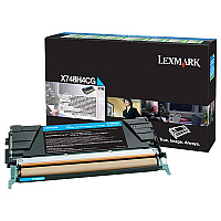 Lexmark High Yield Cyan Return Program Toner Cartridge for US Government (10,000 Yield) (For Use in Model X748) (TAA Compliant Version of X748H1CG) (X748H4CG)