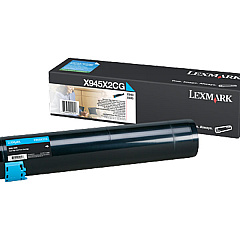 Lexmark High Yield Cyan Non-Return Program Toner Cartridge (22,000 Yield) (X945X2CG)