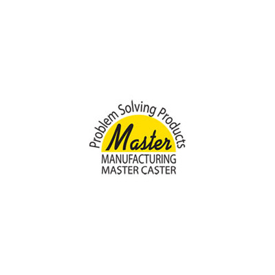 Master Caster Superball Casters with Hooded Caster Housing, Type W Stem, 2" Soft Vinyl Wheel, Bright Brass/Black, 4/Set (MAS53516)