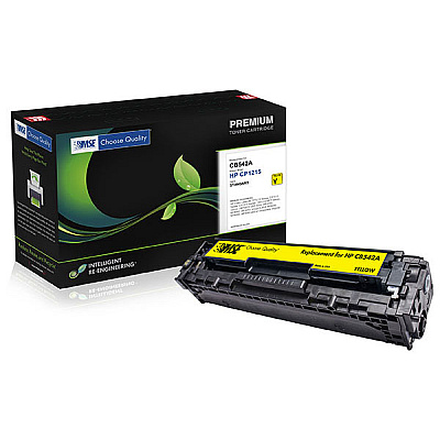 MSE Remanufactured Yellow Toner Cartridge (Alternative for HP CB542A, 125A) (1,400 Yield) (MSE022154214)