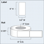 Primera LX3" High Gloss Paper Plus Labels (74665)