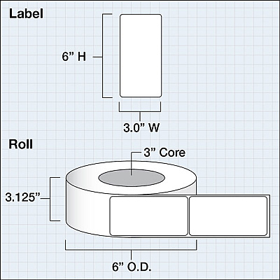 Primera LX3" High Gloss Paper Plus Labels (74665)