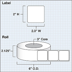 Primera LX3" High Gloss Paper Plus Labels (74668)