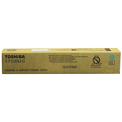 Toshiba Cyan Toner Cartridge (28,000 Yield) (TFC30UC)