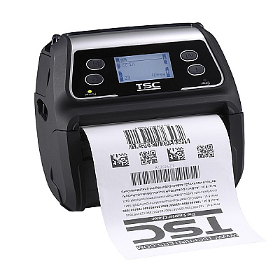 TSC Alpha-4L Direct Thermal Mobile Label Printer (4 ips) (203 ddpi) (4.09" Print Widt), (USB/Bluetooth) (Supports Apple and Android) (US) (LCD Screen) (32MB Flash Memory) (16MB DRAM) (99-052A013-0701)
