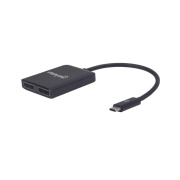 Manhattan - Strategic Usb-c To Dual Displayport Adapter - Mst (152952)