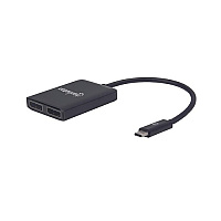 Manhattan - Strategic Usb-c To Dual Displayport Adapter - Mst (152952)