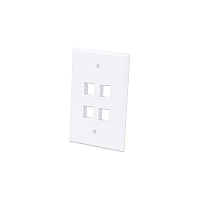 Intellinet 4-outlet Oversized Keystone Wall Plate (772549)