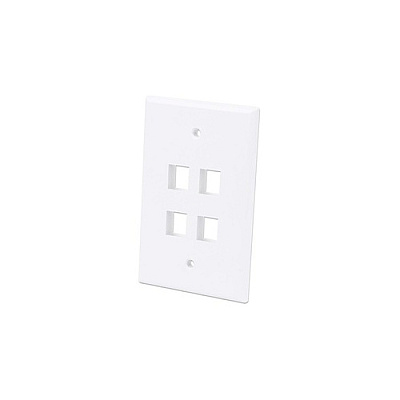 Intellinet 4-outlet Oversized Keystone Wall Plate (772549)