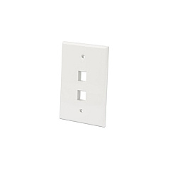 Intellinet 2-outlet Oversized Keystone Wall Plate (772570)