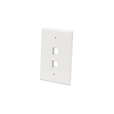 Intellinet 2-outlet Oversized Keystone Wall Plate (772570)