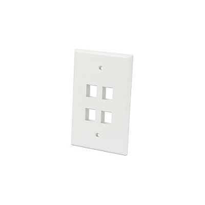 Intellinet 4-outlet Oversized Keystone Wall Plate (772594)