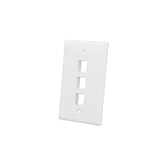 Intellinet 3-outlet Keystone Wall Plate (772488)