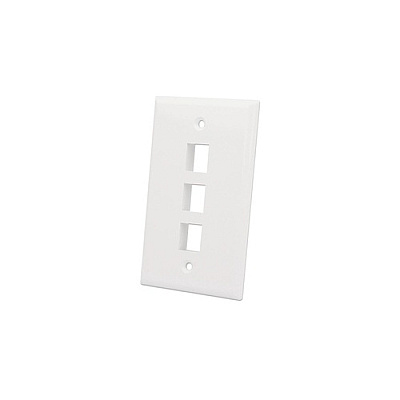 Intellinet 3-outlet Keystone Wall Plate (772488)