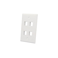 Intellinet 4-outlet Keystone Wall Plate (772495)