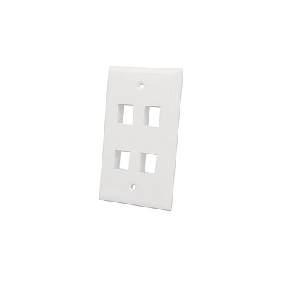 Intellinet 4-outlet Keystone Wall Plate (772495)