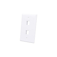 Intellinet 2-outlet Keystone Wall Plate (772426)