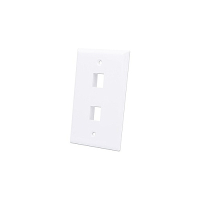 Intellinet 2-outlet Keystone Wall Plate (772426)