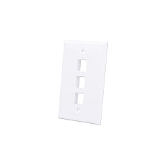 Intellinet 3-outlet Keystone Wall Plate (772433)