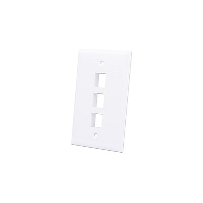Intellinet 3-outlet Keystone Wall Plate (772433)