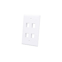 Intellinet 4-outlet Keystone Wall Plate (772440)