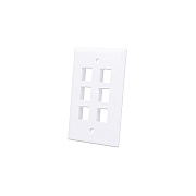 Intellinet 6-outlet Keystone Wall Plate (772457)