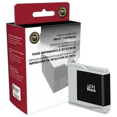 Clover CIG Remanufactured Black Ink Cartridge (Alternative for Brother LC51BK) (500 Yield) (116256)