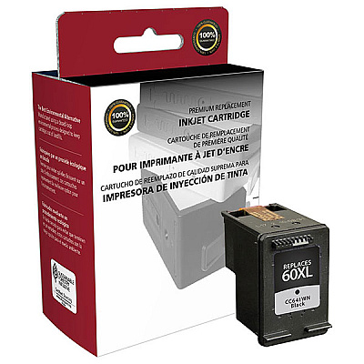 Clover CIG Remanufactured High Yield Black Ink Cartridge (Alternative for HP CC641WN, 60XL) (600 Yield) (116304)