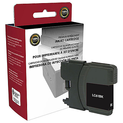 Clover CIG Remanufactured Black Ink Cartridge (Alternative for Brother LC61BK) (450 Yield) (117020)