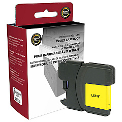 Clover CIG Remanufactured High Yield Yellow Ink Cartridge (Alternative for Brother LC61Y, LC65Y) (750 Yield) (117024)